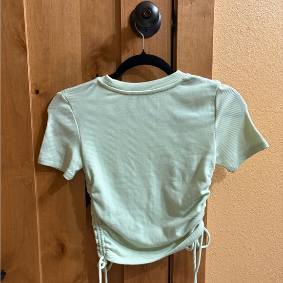 Zara Light Green Ribbed Top - Picture 2 of 3
